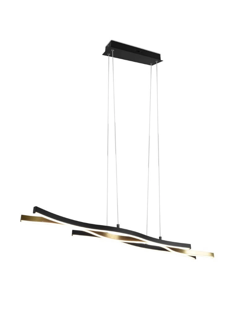 Hanglamp Blaze zwart met goud