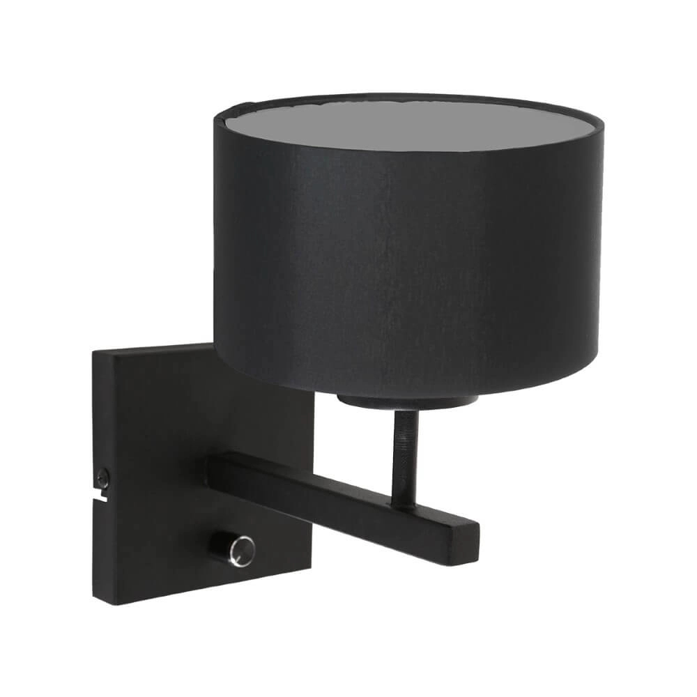 Zwart slaapkamer wandlamp Stanger