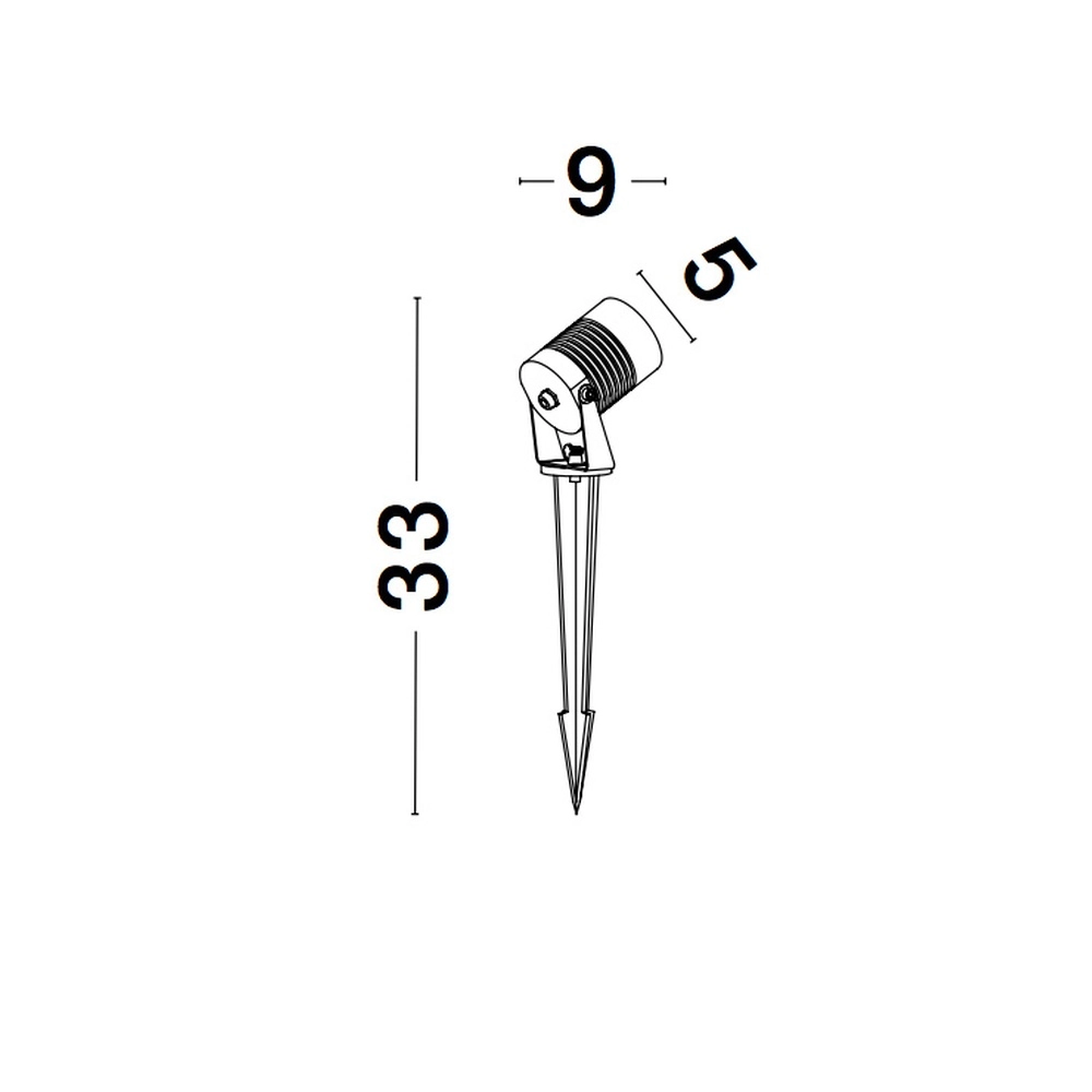Prikspot Stake zwart 33cm Lyora 5212017424341