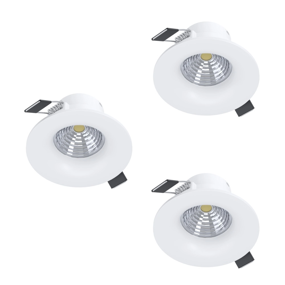 Set van 3 inbouwspots Saliceto wit Ø 8,8cm - 4,8W