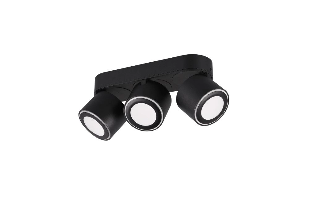 Zwarte led spot Taurus 3-lichts Trio 4017807473698