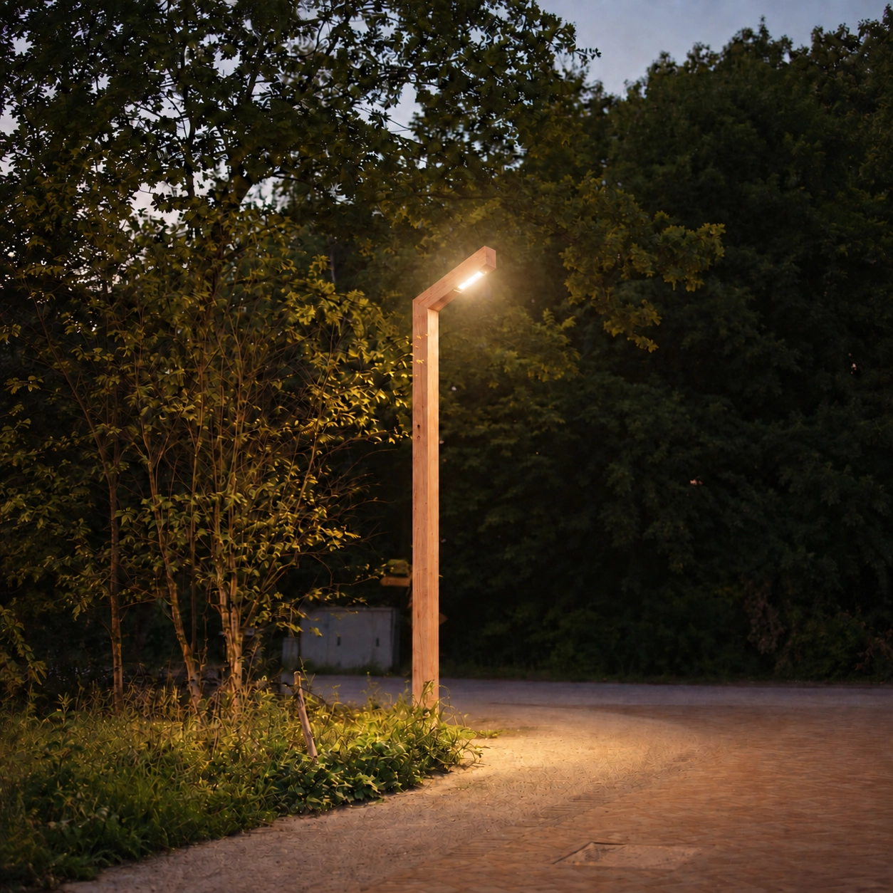 Houten straatlamp Strato Eiken - 3M - PH08 - 3000K