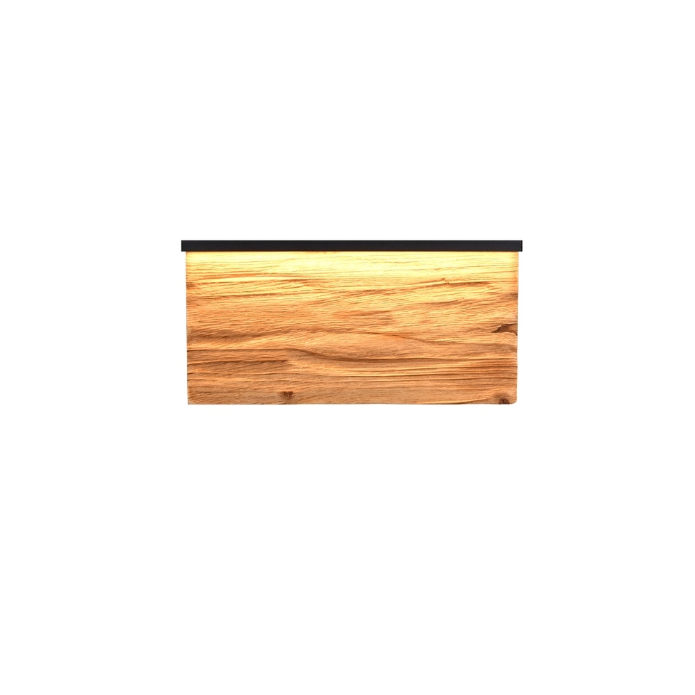 Design wandlamp Kalea zwart met hout 30cm Trio 4017807661392