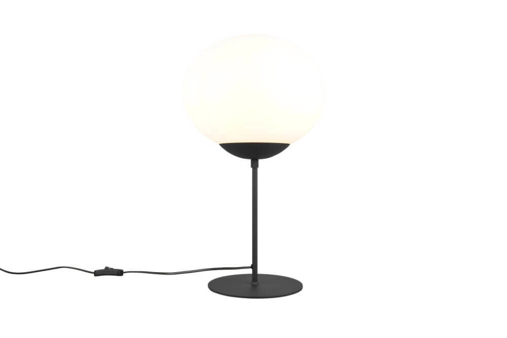 Tafellamp Fomento Ø 30cm - zwart met wit glas Trio 4017807616163