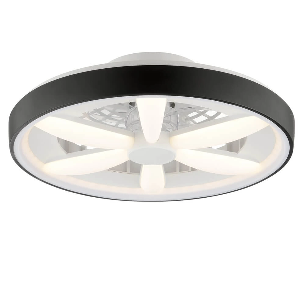 Zwarte plafondventilator Gaiano met RGB lamp Brilliant 4004353455711