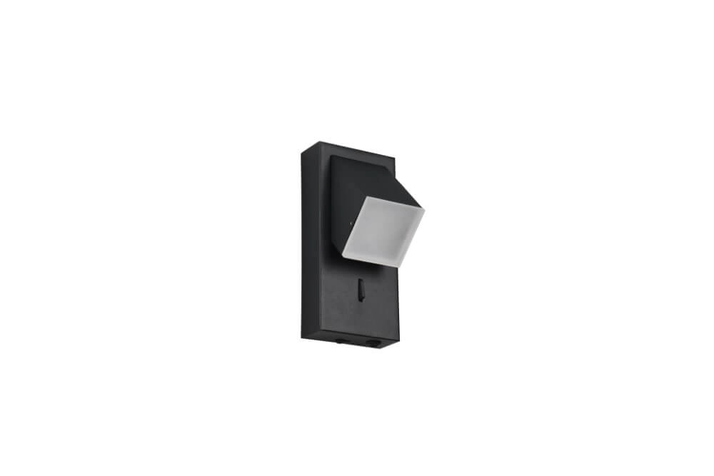 Wandspot zwart Raglan met schakelaar Trio 4017807614749