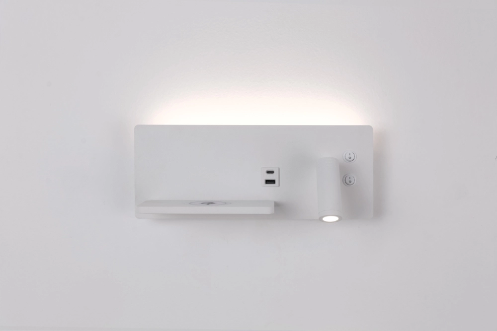 Bedlampje Charge rechts wit met draadloze oplader Artdelight 8720701103658