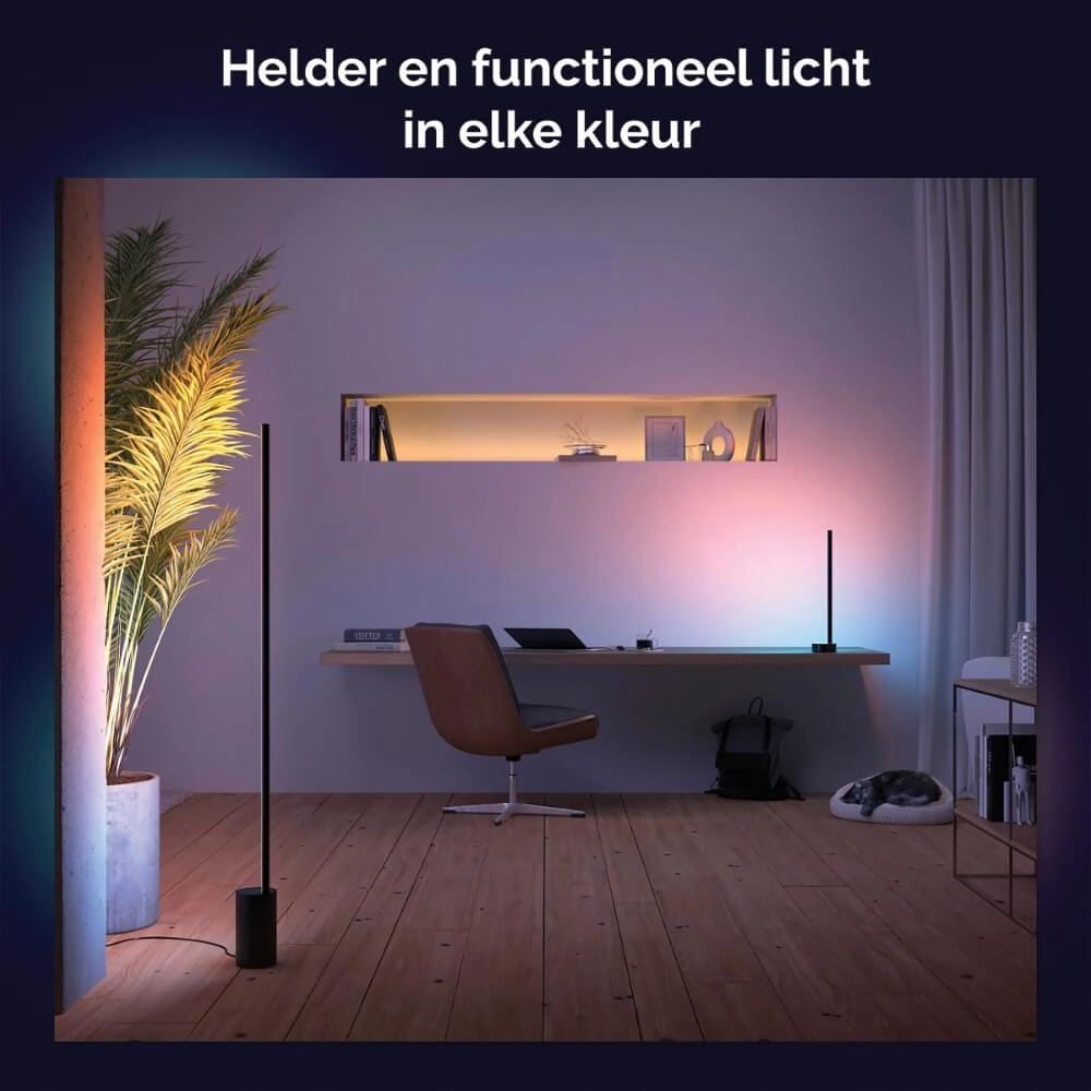 Tafellamp Backlight Hue Gradient - 12W - White and Color 55cm zwart Philips 8718696176245