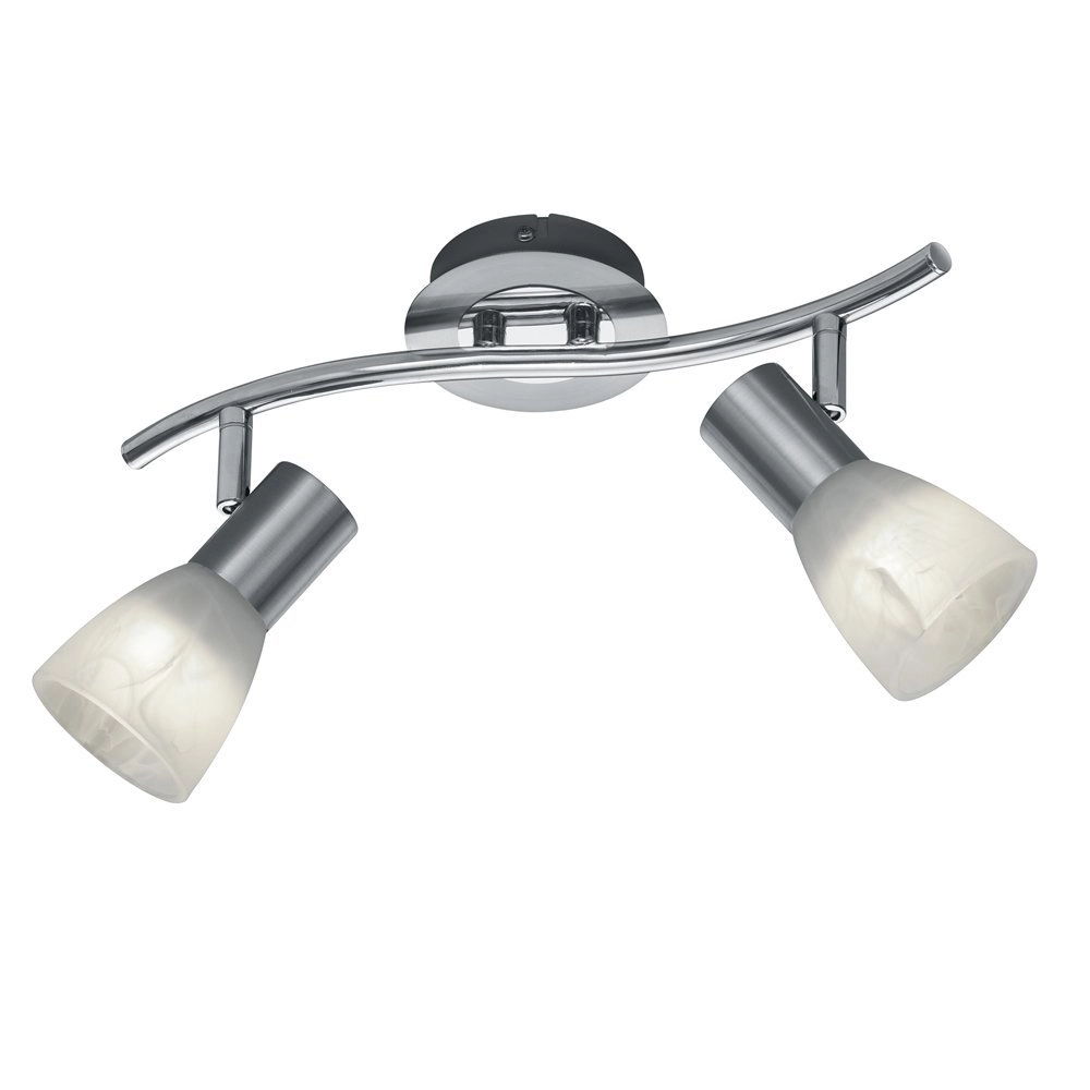 LED plafondspot Levisto 2-lichts nikkel mat