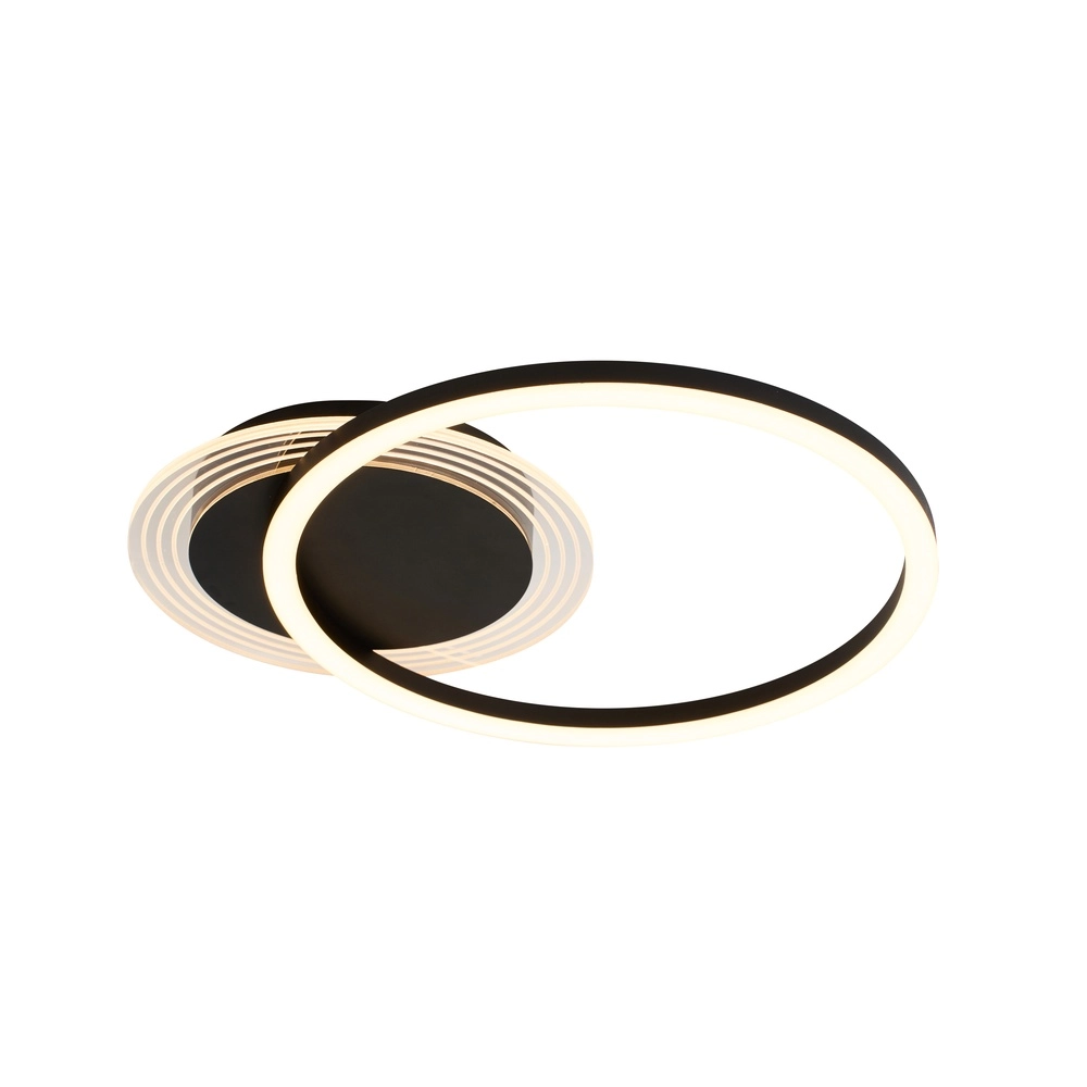 Plafondlamp Contour zwart enkel