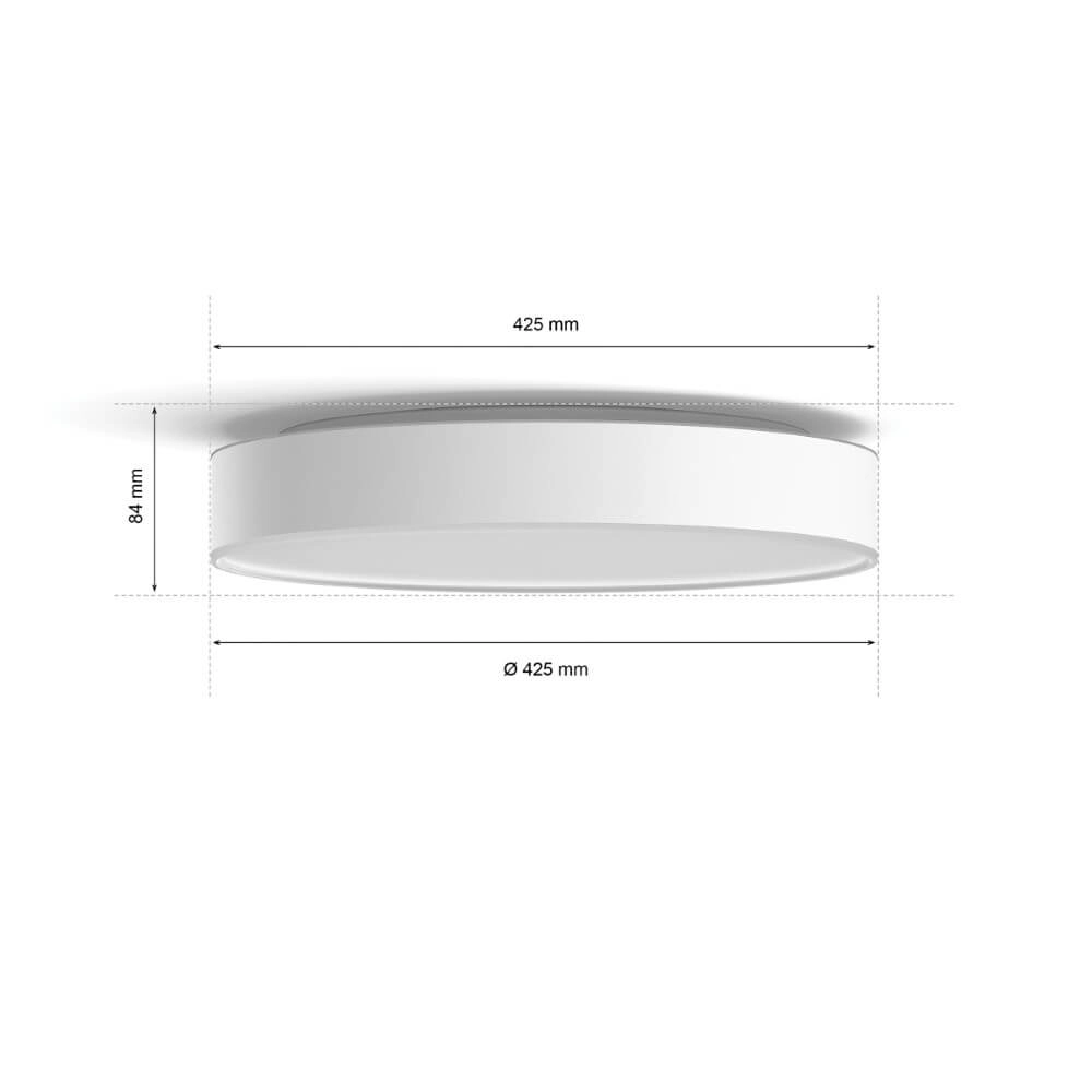 Plafondlamp Hue Enrave L - White Ambiance Ø 42,5cm wit Philips 8718696176450