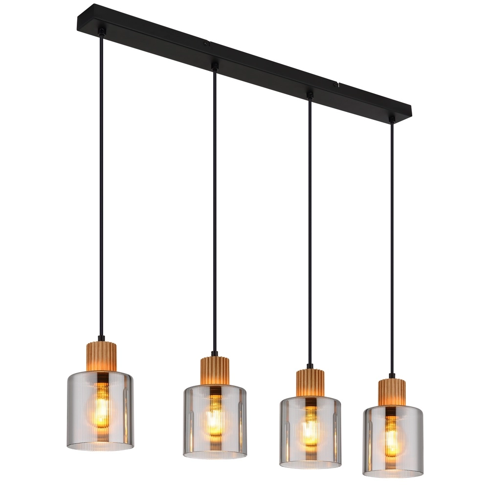 Design hanglamp Aleidis 4-lichts zwart