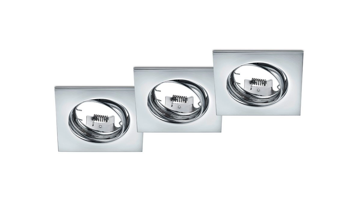 Inbouwspot Jura (3x) chroom