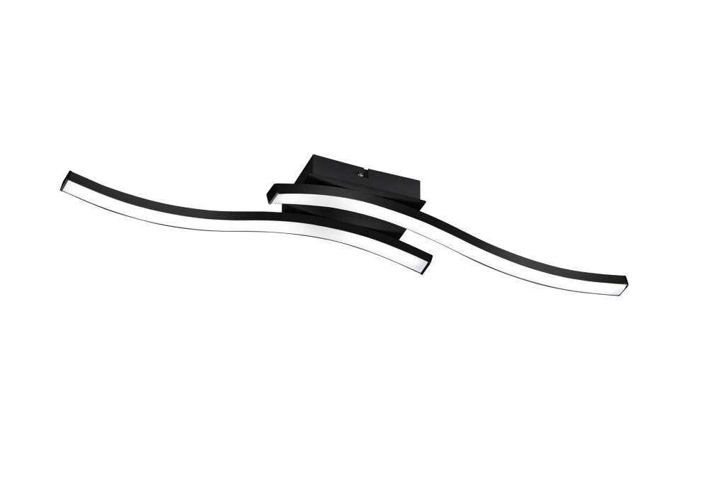Design plafondlamp Route 2-lichts zwart