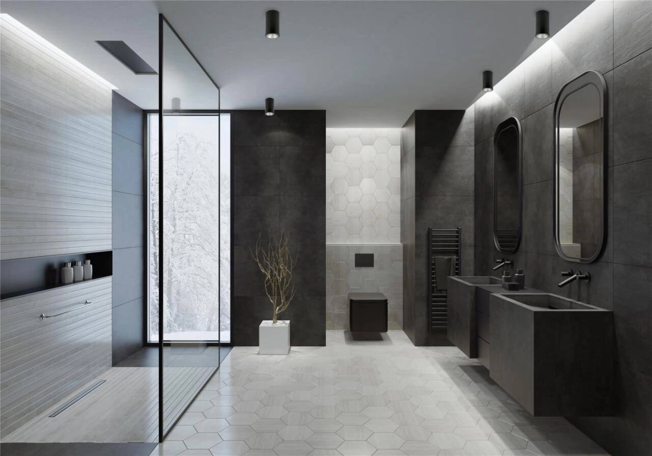 Plafondspot badkamer Alpha zwart Lyora 5903139836395