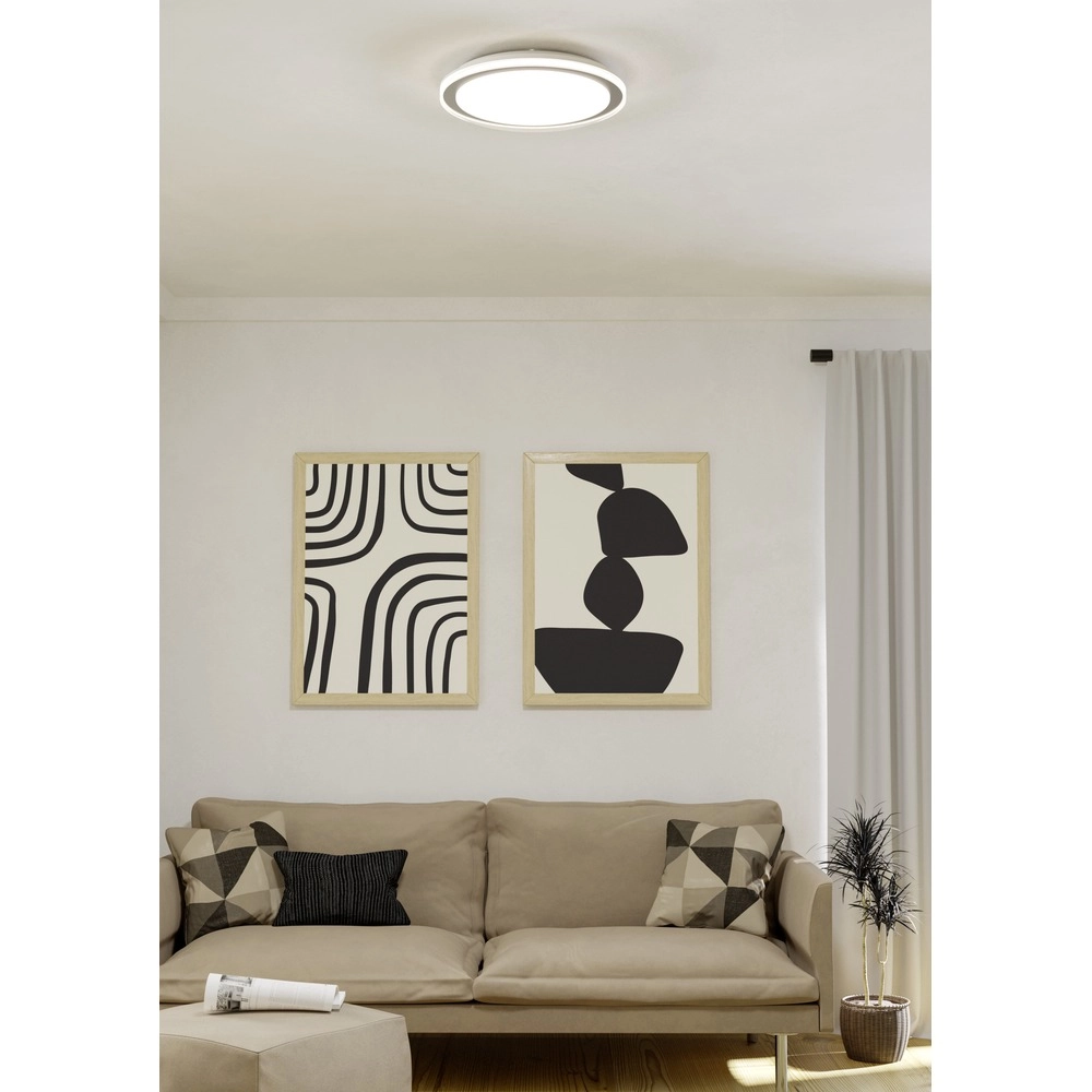 Witte plafonniere Semovigo Ø 40cm Eglo 9008606391851