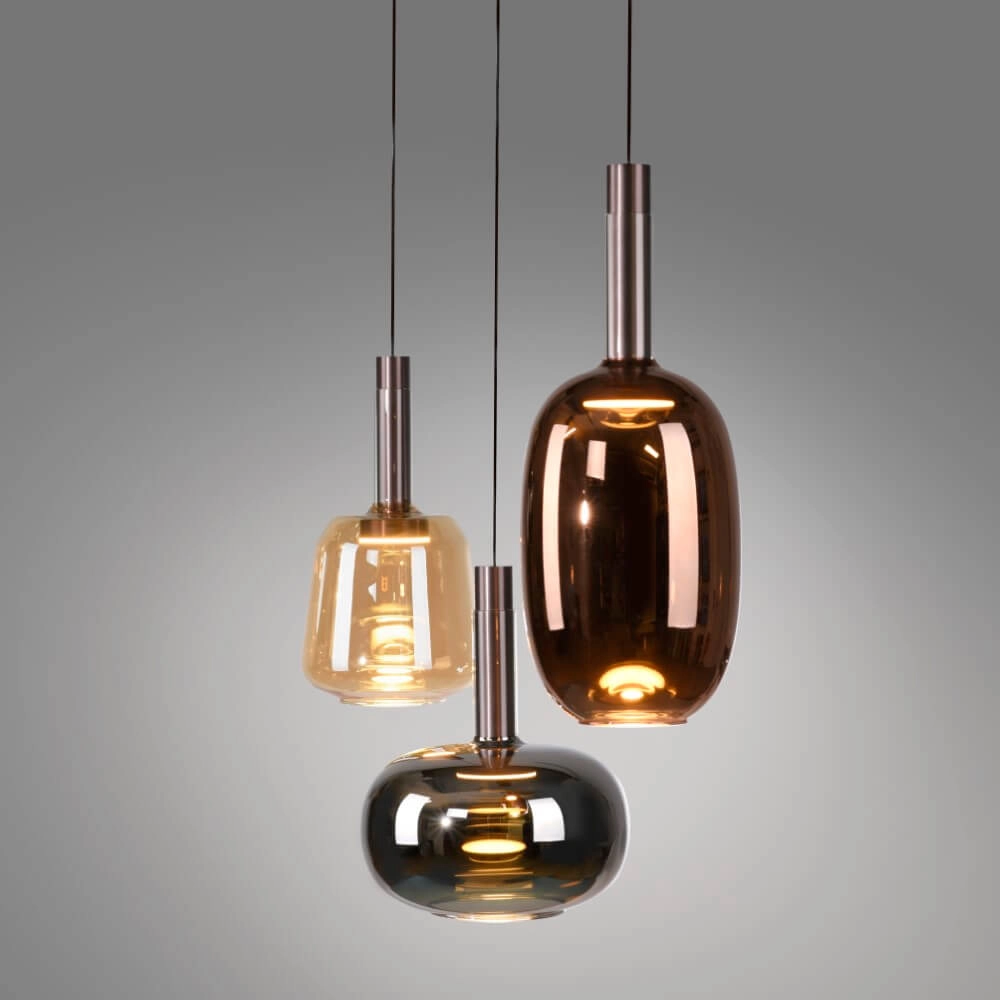 Vrolijke hanglamp Irides 3-lichts recht Paul Neuhaus 4012248383667