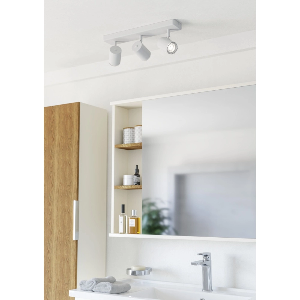 Opbouwspot Consuma 1 3-lichts recht wit Eglo 9008606355914