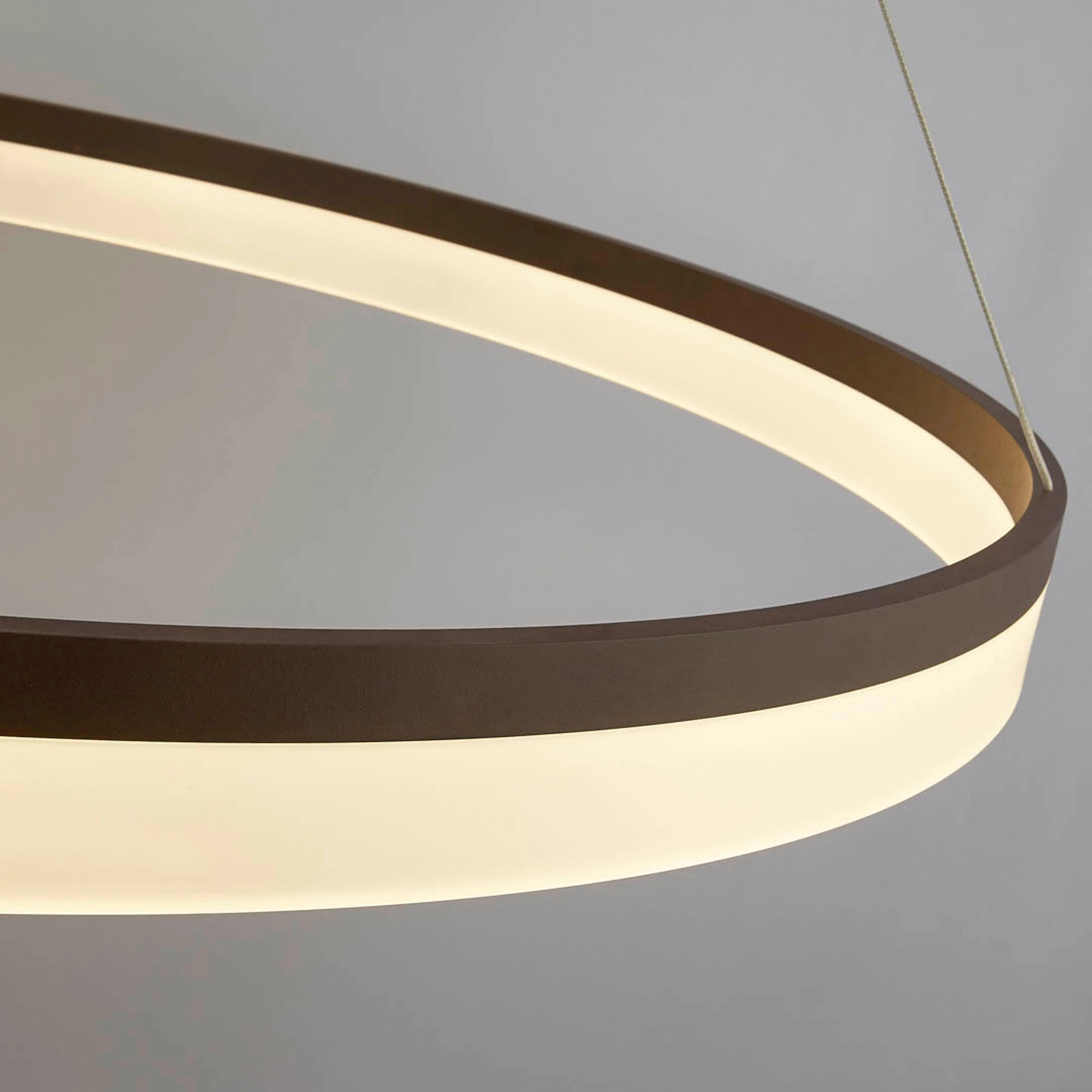 Strakke hanglamp Ara Ø 60cm brons Lyora 5053423316079