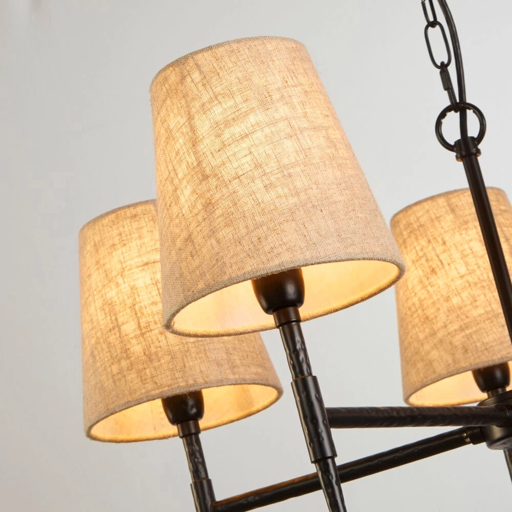 5-lichts hanglamp Gothic zwart Searchlight 5053423249995