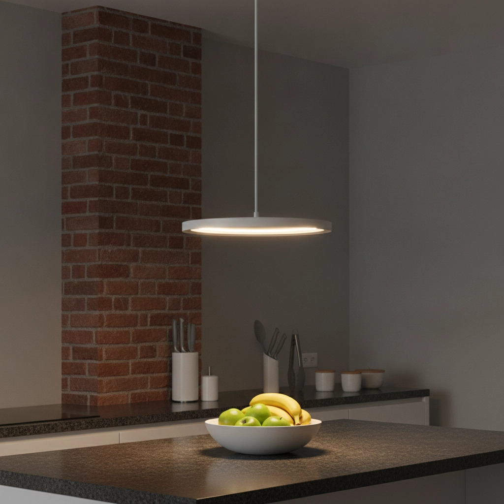 Strakke hanglamp Andria wit Ø 40cm