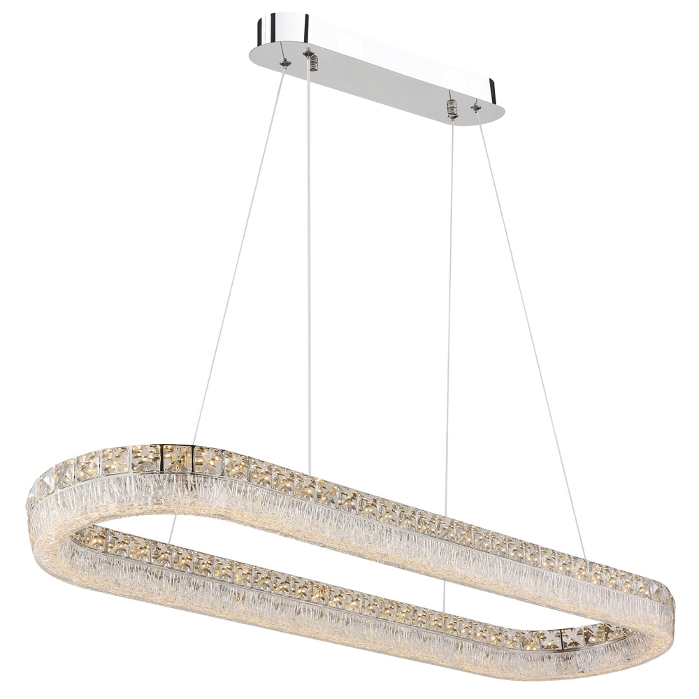 Hanglamp Laurel ovaal chroom Globo 9007371572779