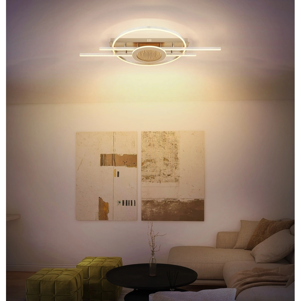 Design plafondlamp Donte zand bruin Globo 9007371592739
