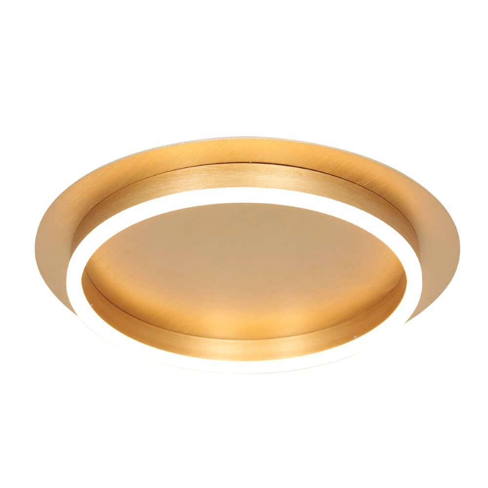 Moderne led plafonnière Ringlux goud - Ø 32cm
