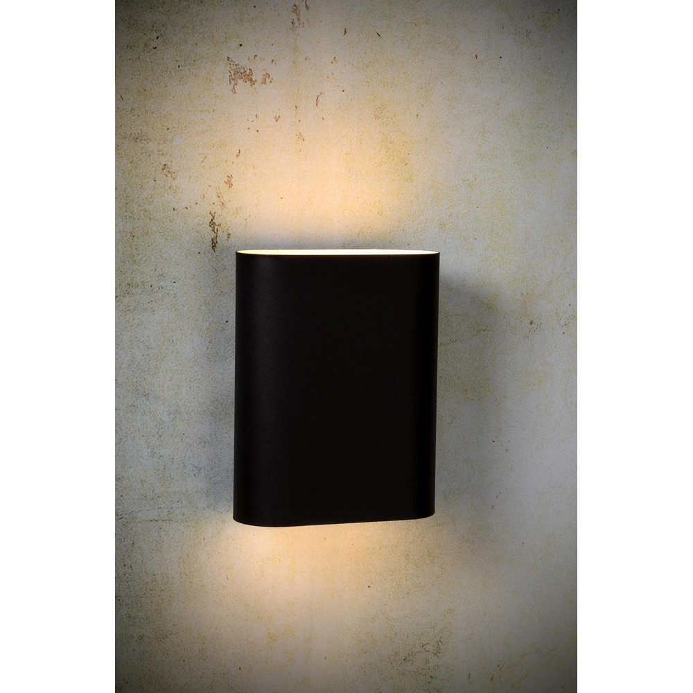 Zwarte wandspot Ovalis design Lucide 5411212126788