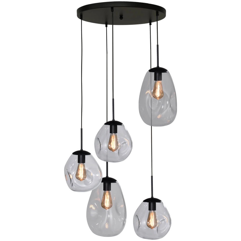 Vide hanglamp Lava 5x helder glas