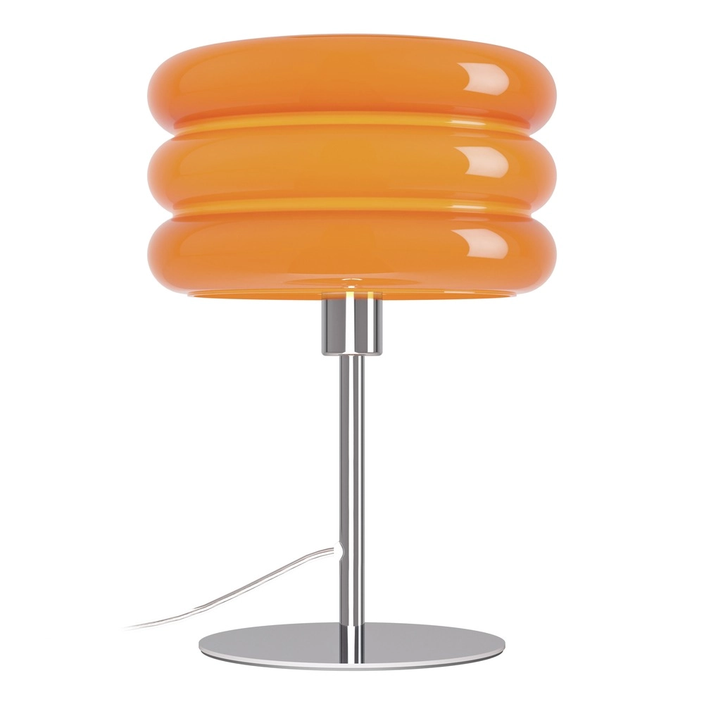 Design tafellamp Tortora chroom met oranje Ø 20cm Eglo 9008606405602