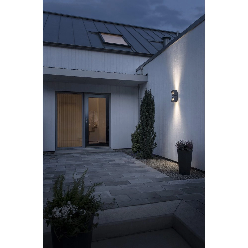 Led wandspot Potenza 2-lichts antraciet KonstSmide 7318307971378
