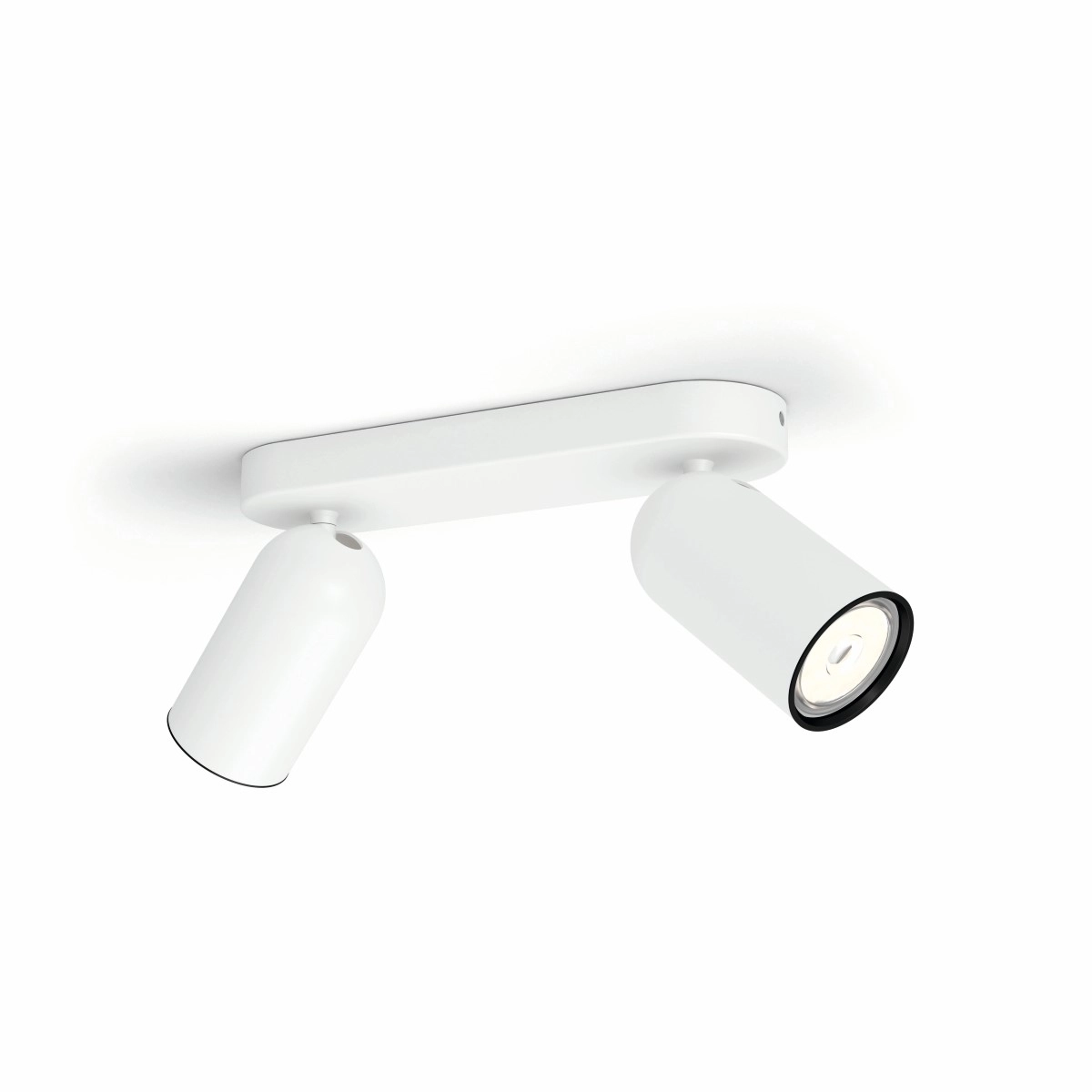 Lamp Pongee 2-lichts wit
