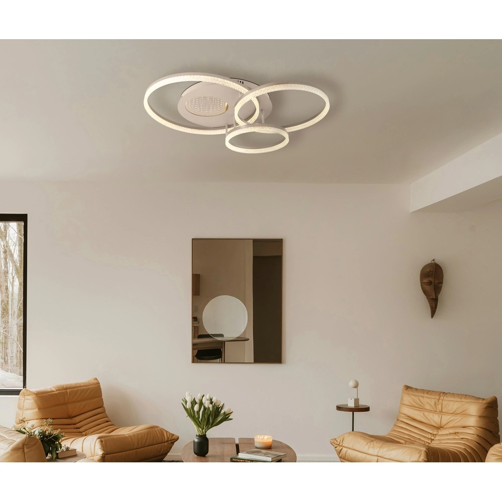 Plafondlamp zand bruin Sanford rond Globo 9007371589739