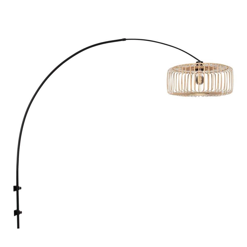 Zwarte wandlamp Sparkled Light bamboe