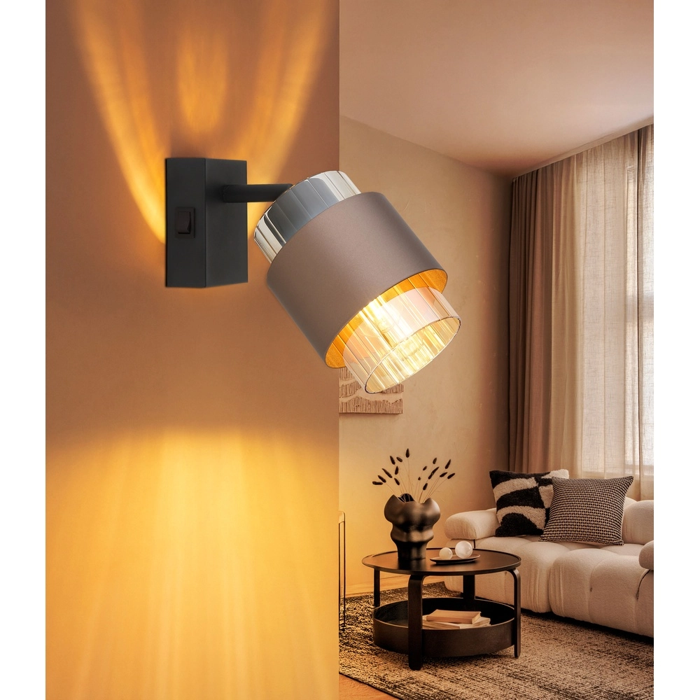 Design wandlamp Milley zwart Globo 9007371580347