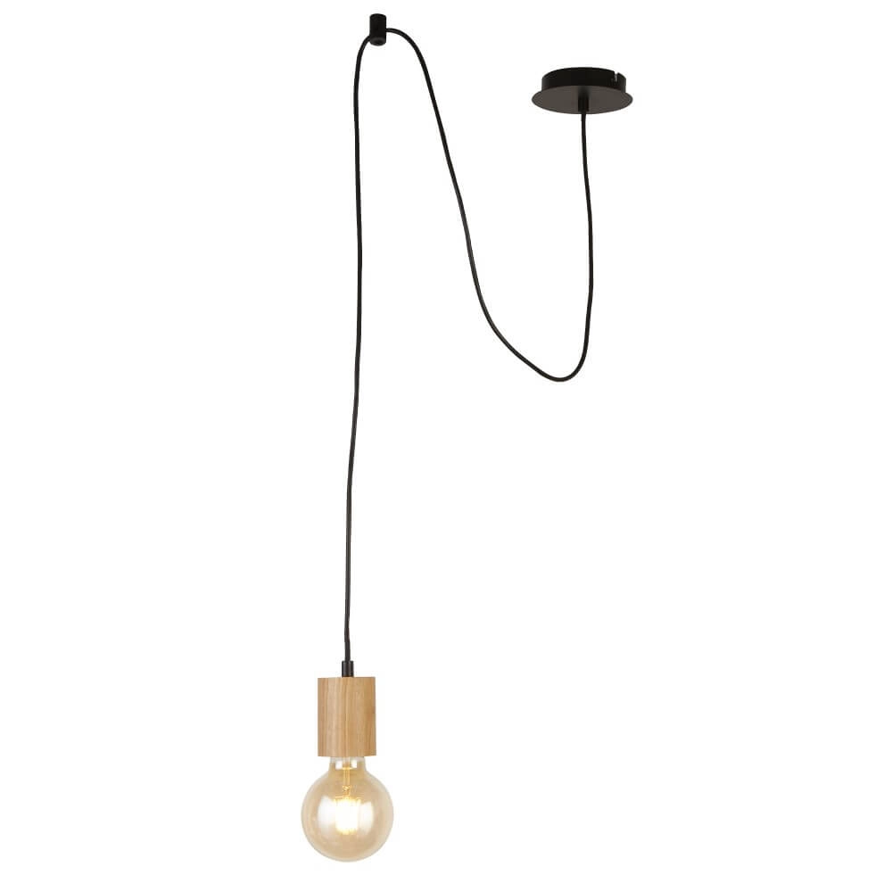 Houten hanglamp Spinny