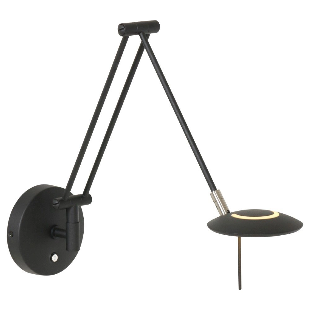 Zwarte leeslamp Zodiac LED voor aan de wand