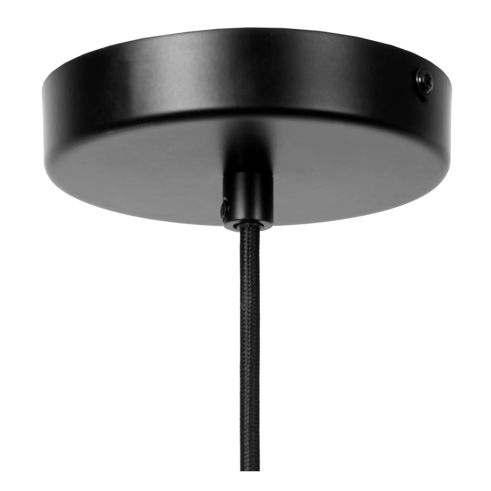 Hanglamp Ilona Ø 18cm zwart met amber glas Lucide 5411212452658