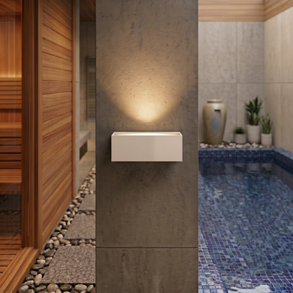 Witte wandlamp Fungo design