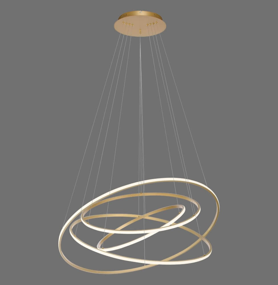 Moderne hanglamp Tessara messing Paul Neuhaus 4012248372661