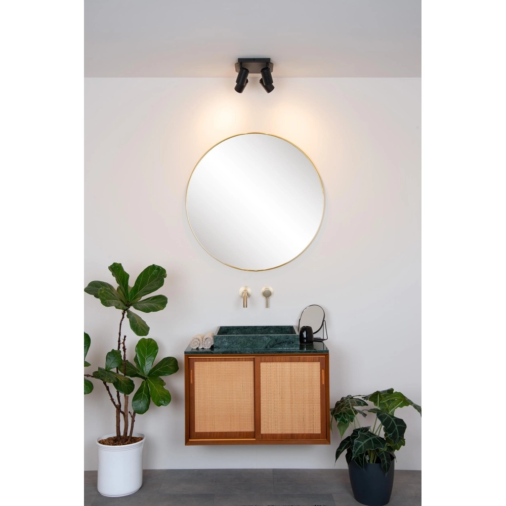 Plafondspot Lennert 4-lichts zwart Lucide 5411212262707