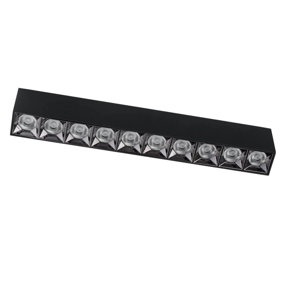 Zwarte opbouwspot Midi Led 10x1 leds - 3000K