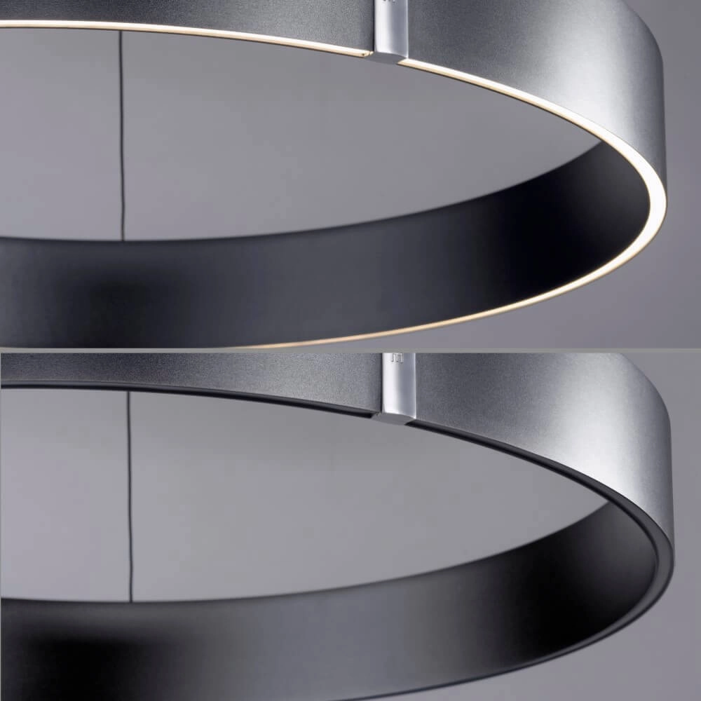 Ronde hanglamp Pure E-Clipse grijs Ø 70cm Paul Neuhaus 4012248372340