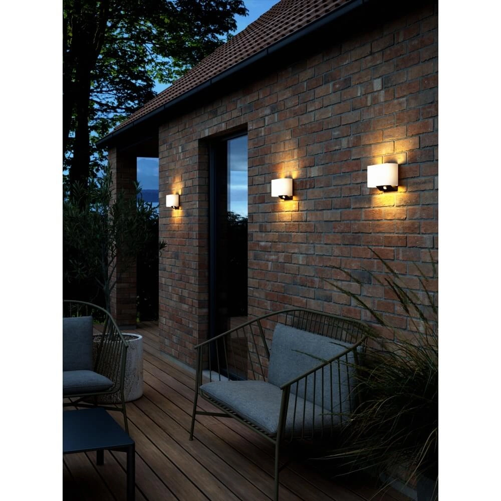 Solar wandlamp Piola zwart met wit Nordlux 5704924017537