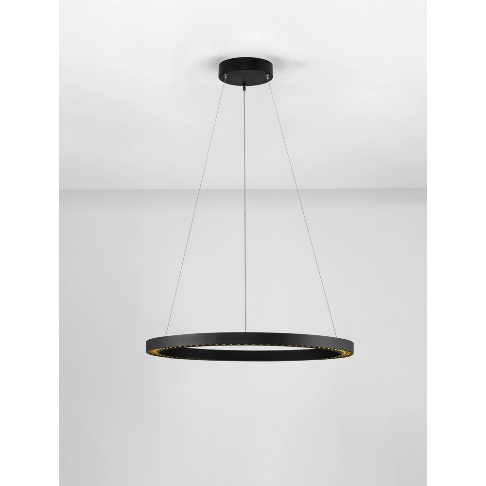 Ronde hanglamp Deos zwart