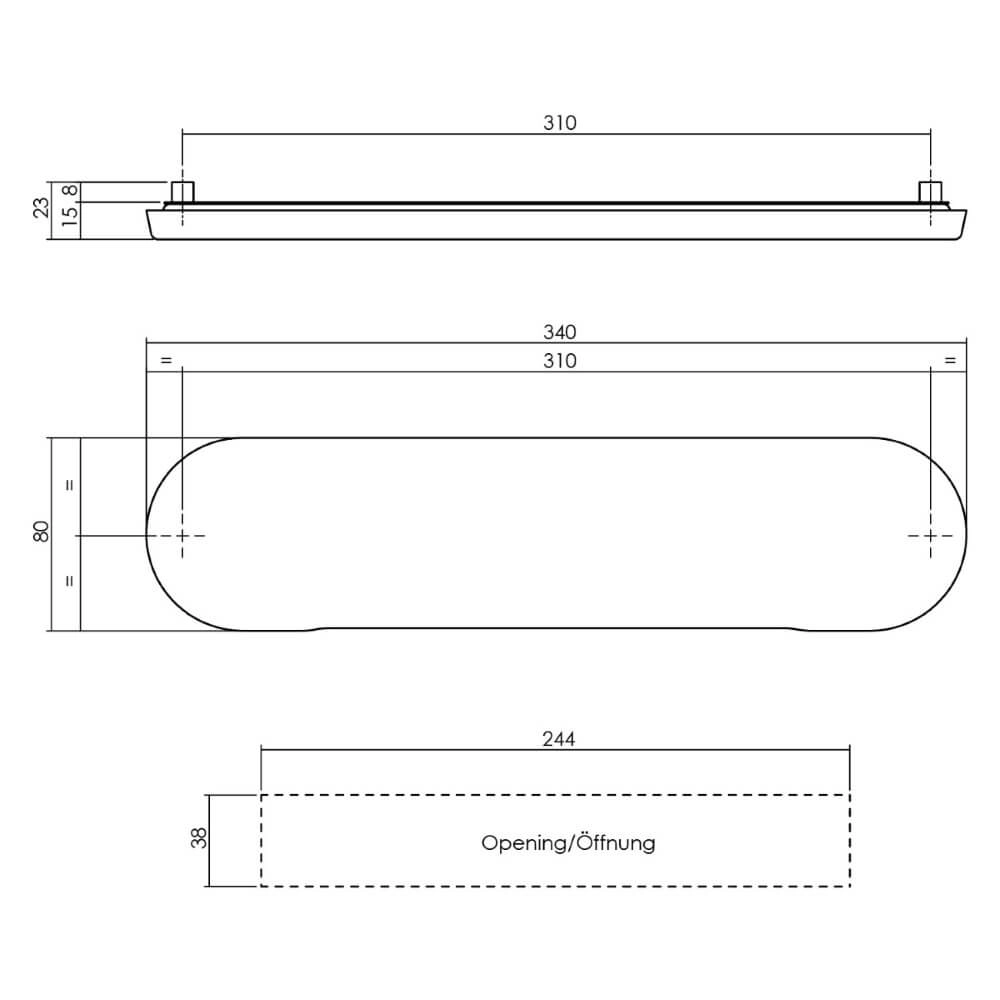 Brievenbus Posta ovaal verdekt RVS Intersteel 8714186122341
