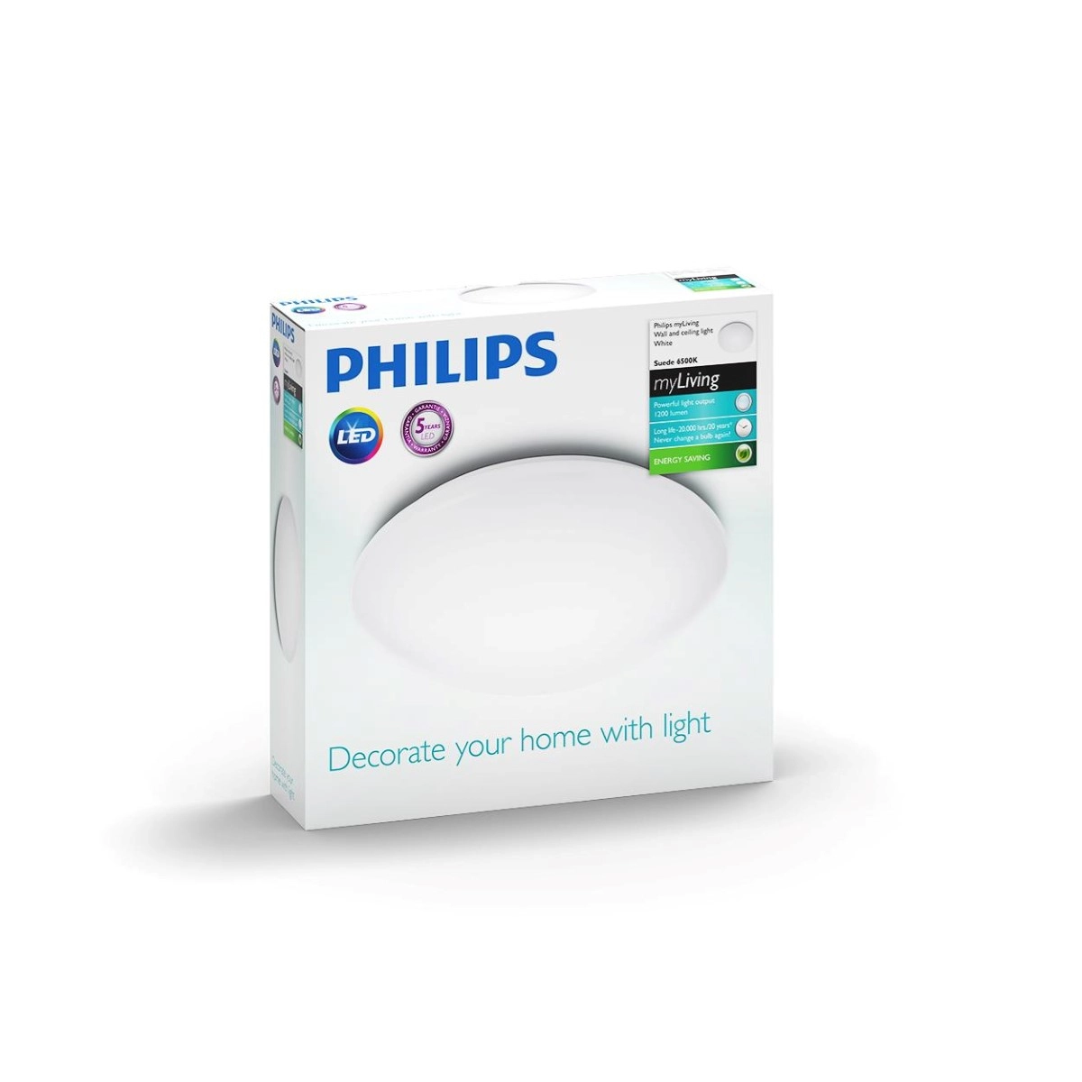 plafondlamp Suede Ø 28cm 6500K Philips 8718696163580