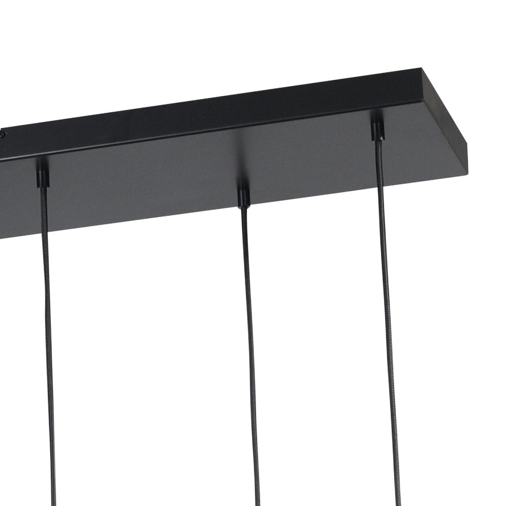Zwarte eetkamer hanglamp Run 8-lichts cilinders goud Masterlight 8718121206448