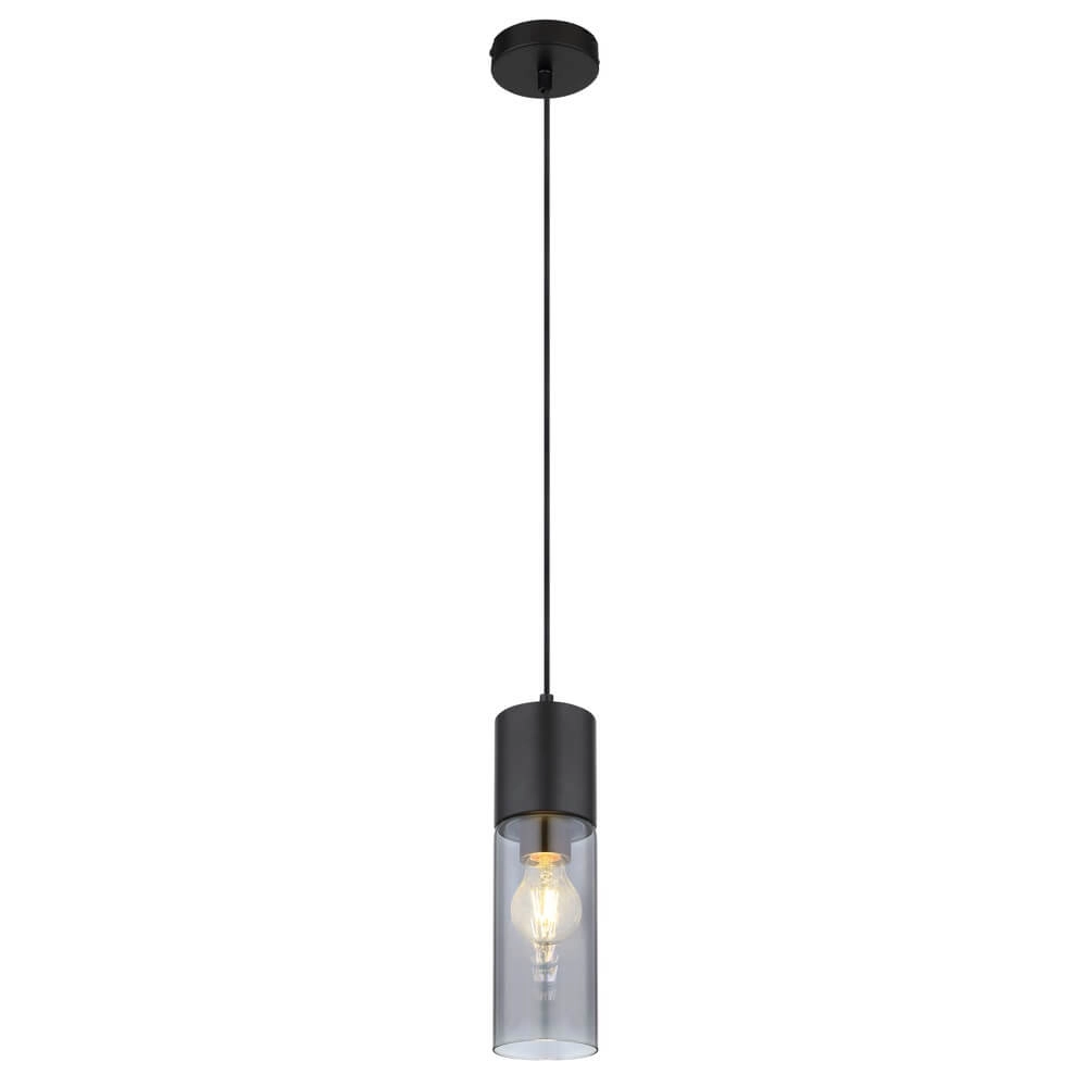 Strakke hanglamp Annika enkel zwart